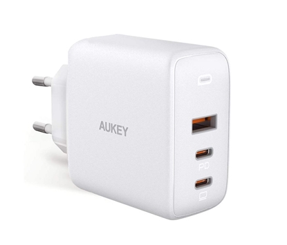 Attēls no PA-B6S White Omnia Mix GaN ładowarka sieciowa 3xUSB (2xUSB C+1xUSB A) 90W