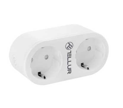 Picture of Tellur WiFi AC Dual Plug, Energy reading, 16A, 2400W