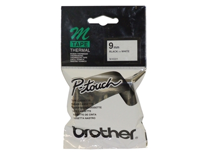 Attēls no Brother M-K221B label-making tape Black on white