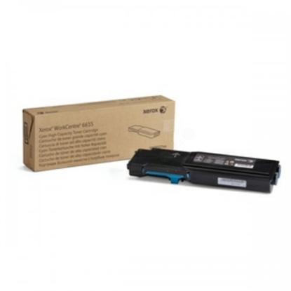 Picture of Xerox Genuine WorkCentre 6655 / 6655i Cyan High Capacity Toner Cartridge (7,500 pages) - 106R02744