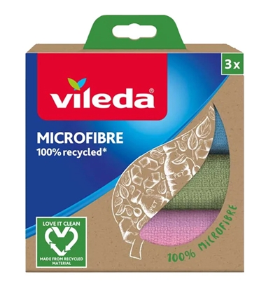 Attēls no Cleaning Cloth Vileda Microfibre 100% Recycled 3 pcs.