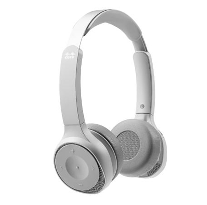 Attēls no Cisco 730 Headset Wired & Wireless Head-band Calls/Music Bluetooth Platinum, White