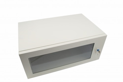 Picture of 9U 19" Sienas komutacijas skapis ECO/ Stikla durvis/ 520 x 350 x 450mm/ Peleks/ Salikts