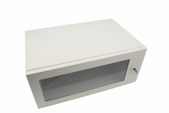 Picture of 9U 19" Sienas komutacijas skapis ECO/ Stikla durvis/ 520 x 350 x 450mm/ Peleks/ Salikts