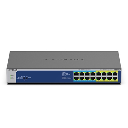 Изображение Netgear GS516UP Unmanaged Gigabit Ethernet (10/100/1000) Power over Ethernet (PoE) Grey
