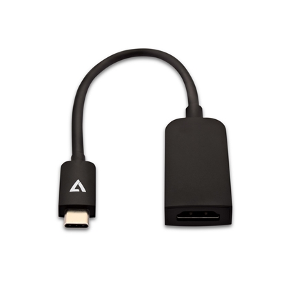 Изображение V7 Black USB Video Card USB-C Male to HDMI Female Slim