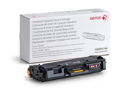 Изображение Xerox Genuine B205 / B210 / B215 Black Standard Capacity Toner Cartridge (1500 pages) - 106R04346