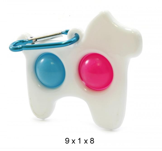 Picture of Mocco Bubble Pop It Antistress Sensory / Dog / keychain / White