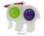 Изображение Mocco Bubble Pop It Antistress Sensory / Elephant / keychain / White