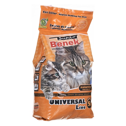Изображение SUPER BENEK UNIVERSAL Cat litter Bentonite grit Natural 5 l