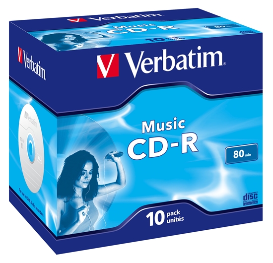Picture of 1x10 Verbatim CD-R 80 / 700MB Audio Color  Live it  Jewel Case