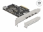 Picture of Delock PCI Express x4 Card to 4 x USB Type-C™ + 1 x USB Type-A - SuperSpeed USB 10 Gbps - Low Profile Form Factor