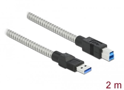 Attēls no Delock USB 3.2 Gen 1 Cable Type-A male to Type-B male with metal jacket 2 m