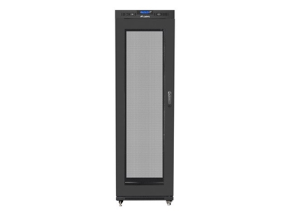Attēls no Szafa instalacyjna rack stojąca 19 42U 600x800 czarna, drzwi perforowane lcd (flat pack) 