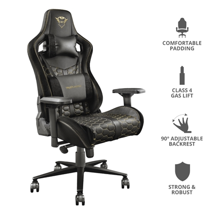 Attēls no Trust GXT 712 Resto Pro Universal gaming chair Black, Yellow