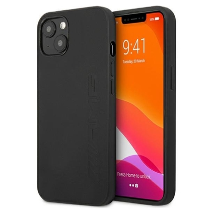 Attēls no AMG AMHCP13LDOLBK Leather Back Case For Apple iPhone 13 Black