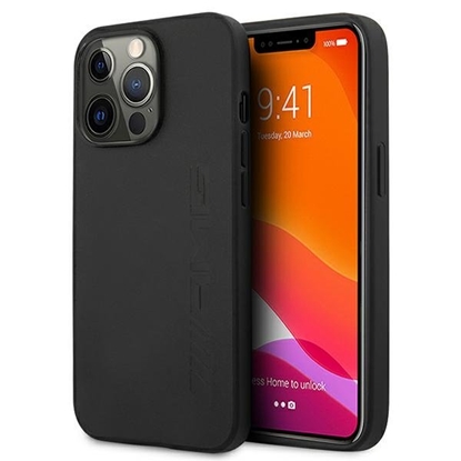 Attēls no AMG AMHCP13XDOLBK Leather Back Case For Apple iPhone 13 Pro Max Black