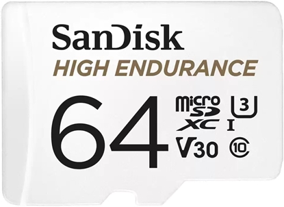 Attēls no Sandisk High Endurance Video Monitoring microSDHC 64GB