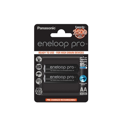 Изображение Panasonic Eneloop Pro Batteries AA 2500mAh rechargeable 2pcs.