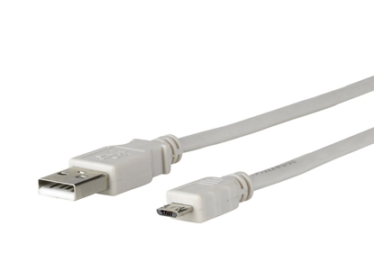 Attēls no Kabel USB MicroConnect USB-A - microUSB 1.8 m Biały (USBABMICRO18G)