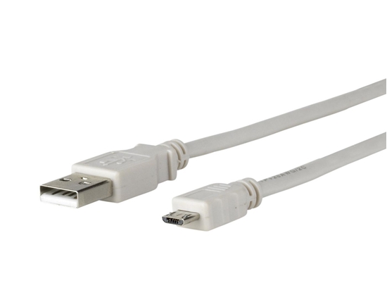 Picture of Kabel USB MicroConnect USB-A - microUSB 1.8 m Biały (USBABMICRO18G)