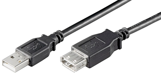 Picture of Kabel USB MicroConnect USB-A - USB-A 1.8 m Czarny (USBAAF2B)