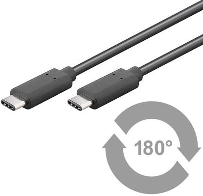 Attēls no Kabel USB MicroConnect USB-C - USB-C 1 m Czarny (USB3.1CC1)