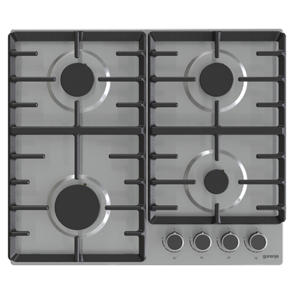 Изображение Gorenje Hob G642ABX  Gas, Number of burners/cooking zones 4, Mechanical, Inox
