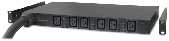 Изображение APC Basic Rack PDU AP7526 power distribution unit (PDU) 6 AC outlet(s) 1U Black