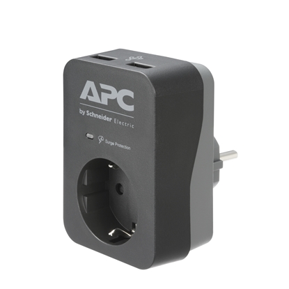 Attēls no APC Essential SurgeArrest 1 Outlet 2 USB Ports Black 230V Germany