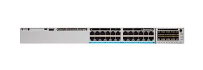 Attēls no Cisco Catalyst C9300-24T-A network switch Managed L2/L3 Gigabit Ethernet (10/100/1000) Power over Ethernet (PoE) 1U Grey