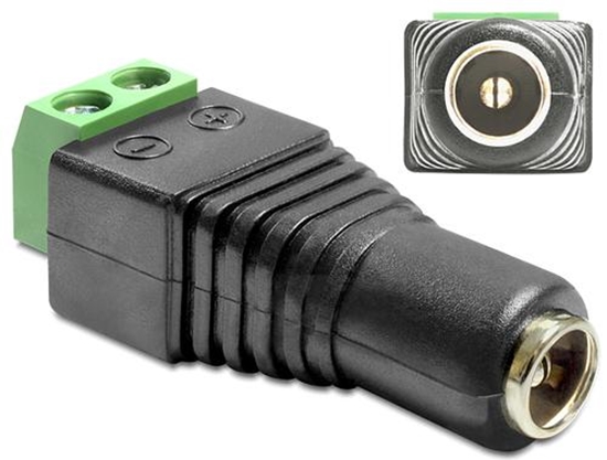 Picture of Delock Adapter DC 2.1 x 5.5 mm female  Terminal Block 2 pin