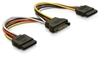 Изображение Delock Cable Power SATA 15 pin  2 x SATA HDD â straight