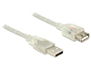 Picture of Delock Extension cable USB 2.0 Type-A male  USB 2.0 Type-A female 2 m transparent