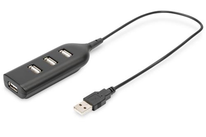 Picture of DIGITUS USB 2.0 Hub 4-Port 4 x USB A/F at Connected Cable