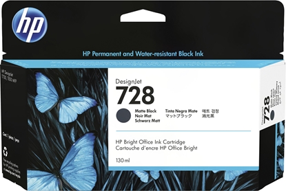 Attēls no HP 728 130-ml Matte Black DesignJet Ink Cartridge