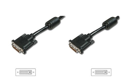 Изображение Kabel połączeniowy DVI-D DualLink WQXGA 30Hz Typ DVI-D (24+1)/DVI-D (24+1) M/M 3m Czarny 