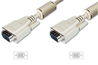 Picture of Kabel połączeniowy VGA 1080p 60Hz FHD Typ DSUB15/DSUB15 M/M 5m Szary