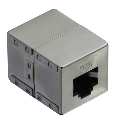 Picture of VALUE RJ-45 Modular Coupler, Cat.6, shielded, silver