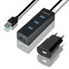Picture of HUE-S2BP Hub 4-portowy USB 3.2 Gen 1 charging hub 1.2m   kabel, AC adapter