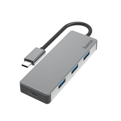 Attēls no HUB USB Hama 1x USB-C PD  + 3x USB-A 3.2 Gen2 (002001050000)