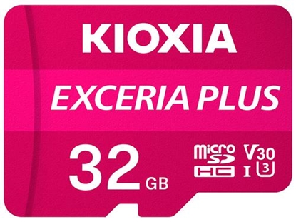 Attēls no Karta Kioxia Exceria Plus MicroSDHC 32 GB Class 10 UHS-I/U3 A1 V30 (LMPL1M032GG2)