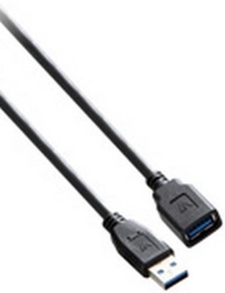 Изображение V7 Black USB Extension Cable USB 3.0 A Female to USB 3.0 A Male 1.8m 6ft