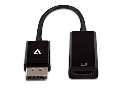 Изображение V7 Black Video Adapter DisplayPort Male to HDMI Female Slim
