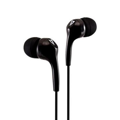 Attēls no V7 Stereo Earbuds , Lightweight, In-Ear Noise Isolating, 3.5 mm, Black
