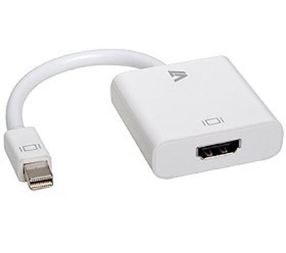 Изображение V7 White Video Adapter Mini DisplayPort Male to HDMI Female