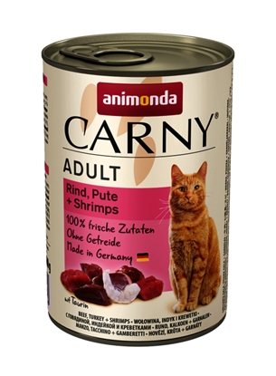 Attēls no ANIMONDA Carny Adult flavour Beef Turkey and Prawns - wet cat food - 400 g