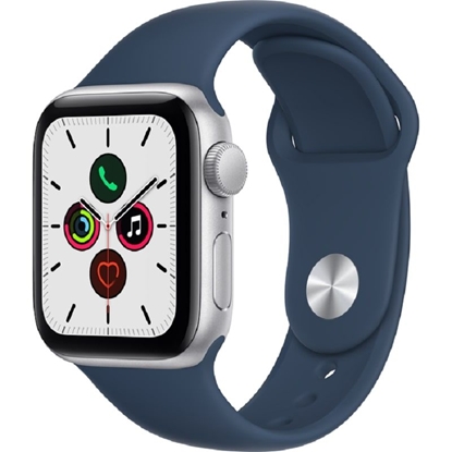 Picture of Apple Watch SE GPS 40mm Sport Band, silver/abyss blue