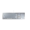 Изображение CHERRY KC 6000 SLIM keyboard USB QWERTY Nordic Silver, White
