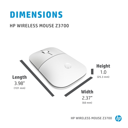 Attēls no HP Z3700 Ceramic White Wireless Mouse